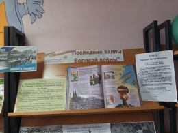 Книжная выставка &laquo;Последние залпы великой войны&raquo;